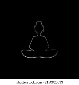 Icono de vector gráfico de símbolo de Buda
