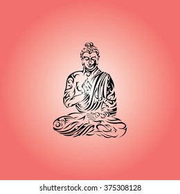 Buddha / Tribal Buddha / Seated Buddha / Vector Buddha