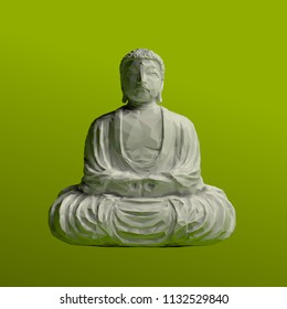 Buddha Vector 3D Rendering