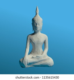 Buddha Vector 3D Rendering