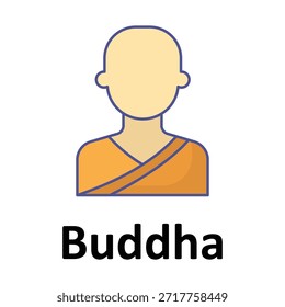Icono de Vector de Buda que puede modificarse o editarse fácilmente
