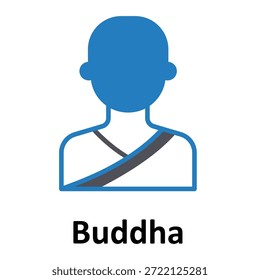 Buddha-Vektorsymbol, das leicht geändert oder bearbeitet werden kann

