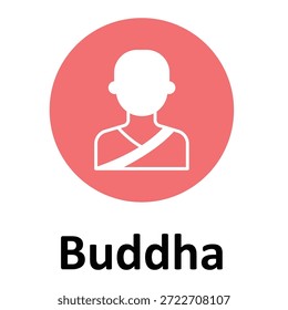 Buddha-Vektorsymbol, das leicht geändert oder bearbeitet werden kann

