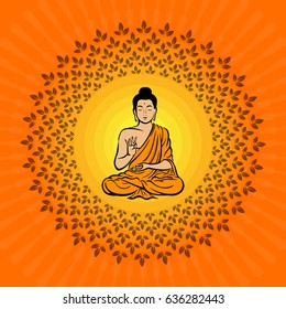 Buddha vector pattern illustration