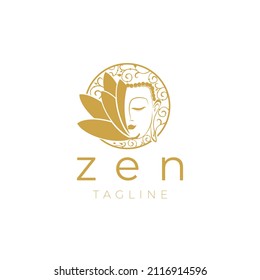 Buddha Zen Monogram Logo Design Template