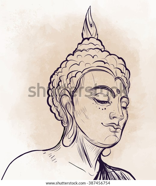 Buddhas Face Vector Illustration Isolated On Stock Vector (Royalty Free