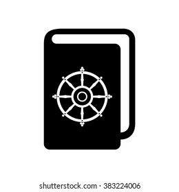Buddhism book icon . Vector illustration