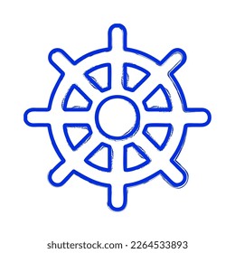 buddhism brush on white background, vector illustration.