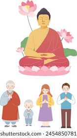 Buddhism, Buddha's birthday, Buddha, religion, monk, dongsaeng, cute, lotus, bouquet, prayer, wish, event, anniversary