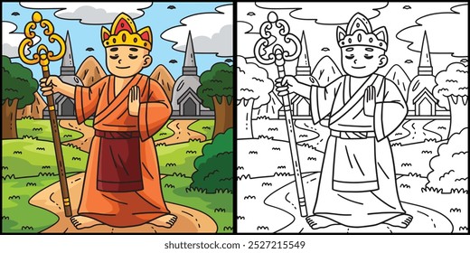 Buddhism Buddhist Buddha with Crown Illustration