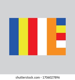 Buddhism Buddhist flag vector emblem religion