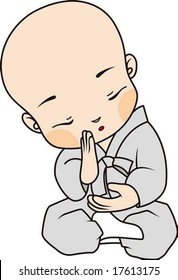 Buddhism Character isolated on white background