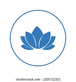 Buddhism holy lotus flower icon | Circle version icon |