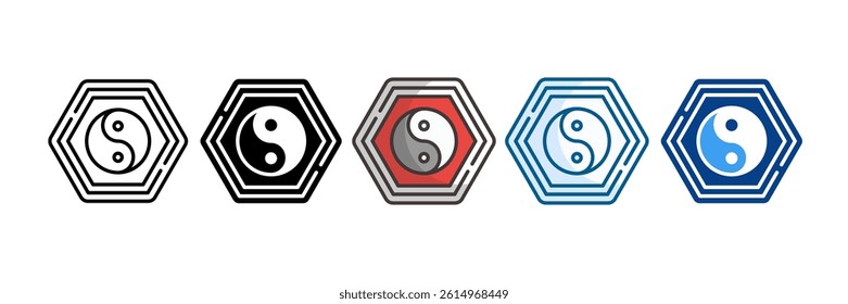 Buddhism Icon Set Multiple Style Collection