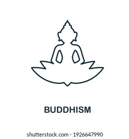 Buddhism icon. Simple element from religion collection. Creative Buddhism icon for web design, templates, infographics and more