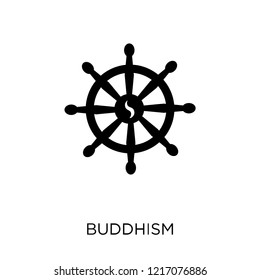 Buddhism icon. Buddhism symbol design from Religion collection. Simple element vector illustration on white background.