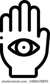 Buddhismus-Symbol. Dünnes lineares Design isoliert auf weißem Hintergrund