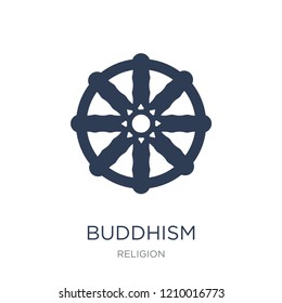 Buddhism icon. Trendy flat vector Buddhism icon on white background from Religion collection, vector illustration can be use for web and mobile, eps10