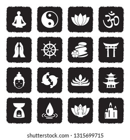 Set Oriental Icons Templates Symbols Buddha Stock Vector (Royalty Free ...