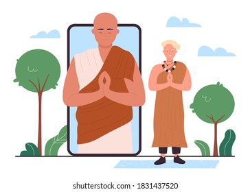 Buddhist Cartoon Images Stock Photos Vectors Shutterstock Art buddha buddha kunst buddha life buddha painting gautama buddha buddha buddhism buddhist practices buddha tattoos meditation music. https www shutterstock com image vector buddhism online service zen meditation vector 1831437520