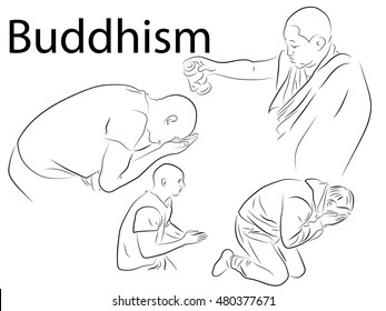 Buddhism, prayer, Buddhist monk