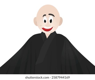 Buddhism pries icon. vector illustration