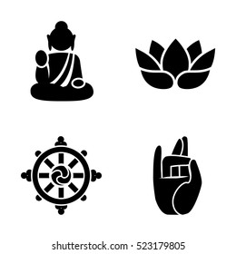 Buddhism vector icons