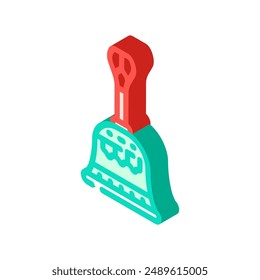 Vector isométrico de la campana budista ghanta. símbolo de la campana budista ghanta. ilustración de símbolo aislado