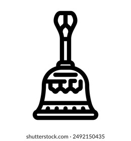 buddhist bell ghanta line icon vector. buddhist bell ghanta sign. isolated contour symbol black illustration