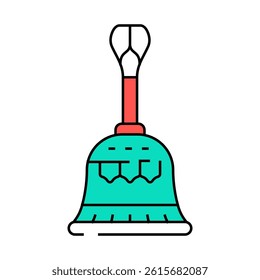 buddhist bell ghanta line icon vector. buddhist bell ghanta sign. isolated symbol illustration