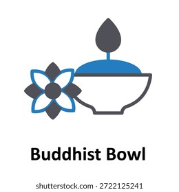 Budista Bowl Vetor ícone que pode facilmente modificar ou editar
