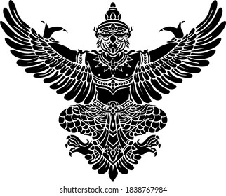 Buddhist deity Garuda is executed in the vector