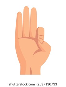 buddhist hand mudra isolated icon