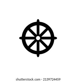buddhist icon. Flat style design isolated on white background.