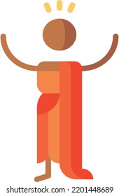 buddhist isolated design element stock illustration. Vector on a white background