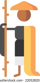 buddhist isolated design element stock illustration. Vector on a white background