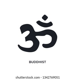 buddhist isolated icon. simple element illustration from india concept icons. buddhist editable logo sign symbol design on white background. can be use for web and mobile