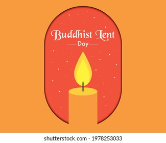 Buddhist Lent Day Greeting Template