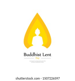 Buddhist Lent Day. Vector Illustration