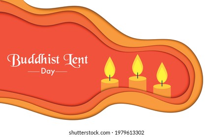 Buddhist Lent Day Wave Candle Paper