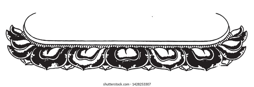Buddhist lotus throne line drawing