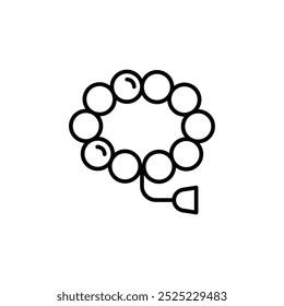 Buddhist mala beads icon. Simple Buddhist mala beads icon for social media, app, and web design. Vector illustration