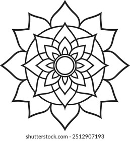 Mandala budista para livro de colorir