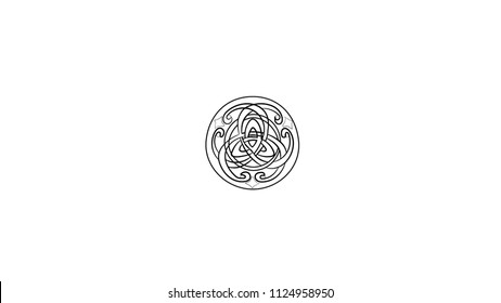 Buddhist mandala, isolated, on white background