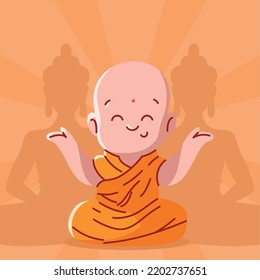 monje budista y antecedentes de buddha