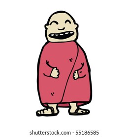 Buddhist monk cartoon