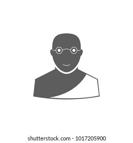 Buddhist monk icon. Elements of religious signs icon for concept and web apps. Illustration  icon for website design and development, app development. Premium icon on white background