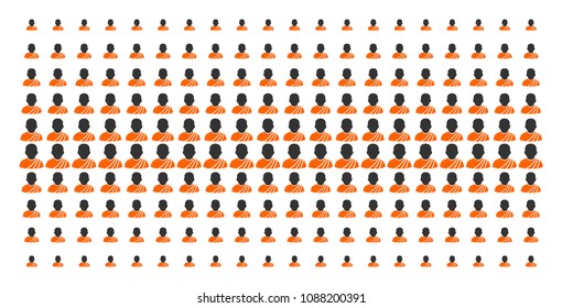 Buddhist monk icon halftone pattern, designed for backgrounds, covers, templates and abstract concepts. Vector buddhist monk objects arranged into halftone grid.