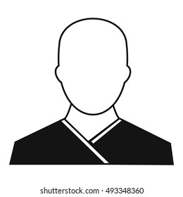 Buddhist monk icon in simple style on a white background vector illustration