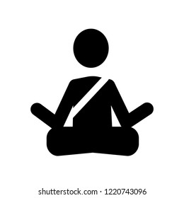 Buddhist monk icon. Trendy Buddhist monk logo concept on white background from Religion collection. Suitable for use on web apps, mobile apps and print media.